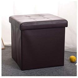 Storage Chair Bench Footstool Folding Ottoman Storage Boxes Seat Stool Home Chair Footstool Storage Bench Anti Foldable 38cmx38cmx38cm