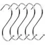 BEWISHOME 30 PCS S Hooks,Heavy Duty Kitchen Hooks,S Shaped Hooks Hangers Closet Hooks for Pants,S Hooks for Hanging Pots and Pans,Kitchenware Bags Towels Plants,Chrome FYC05S