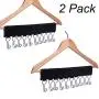 LEKUSHA Belt Organizer Hanger, 10 Hook Belt Rack, Belt Storage Holder for Closet - Change Your Clothes Hanger to Belt Organizer Hanger - Pack of 2