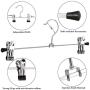 NORTHERN BROTHERS Pants-Hangers-12PCS-Skirt-Hangers-Pant-Hangers-with Clips Slack Hangers Pants Trouser Hangers Clothes Hangers for Pants
