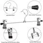 NORTHERN BROTHERS Pants-Hangers-12PCS-Skirt-Hangers-Pant-Hangers-with Clips Slack Hangers Pants Trouser Hangers Clothes Hangers for Pants