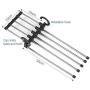 5pcs Random Color Portable 5-in-1 Clothes Hanger Clothing Organizer Multi-Function Stainless Steel Pants Hanger Holder Rack Hangers for Clothes