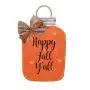 Mason Jar Happy Fall Wood Door Hanger, Happy Fall Yall Mason Jar Wreath Sign, Orange Fireflies, Autumn Fall Decorations
