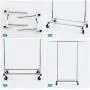 Bextsware Clothes Rack Multi-Function Garment Rack, Heavy Duty Commercial Grade Clothes Rolling Rack on Wheels with Expandable Collapsible Clothing Rack,Holds up to 150 lbs,Chrome