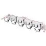 E-UNIONA Stainless Steel Wall Mounted 5 Double-Hook Organizer Rack Heavy Duty Robe Coat Clothes Hat Hanger Organizer Rack