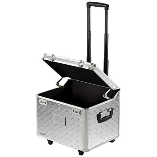 Vaultz Locking Mobile File Chest, Letter/Legal Size, Silver Treadplate (VZ00712) Vaultz Locking Mobile File Chest, Letter/Legal Size, Silver Treadplate (VZ00712)