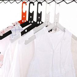 lRICE-home Portable Clothes Hanger Outdoor Travel Aluminum Alloy Folding Anti-Skid Dry Wet Clothes Stand - Orange