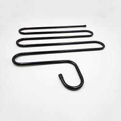 Yevison Hanger Pants Trousers Rack Scarf Closet Hangers Saver Storage Rack for Clothes Towel Scarf Trousers Tie Black Practical and Useful