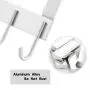 Rongyuxuan Over Door Hooks, Punch Free Over The Door Hanger Organizer for Clothes, Towels, Bag, Robe, Umbrella - Aluminum Home Storage Organizer with 5 Hooks (Silver) Rongyuxuan Over Door Hooks, Punch Free Over The Door Hanger Organizer for Clothes, Towels, Bag, Robe, Umbrella - Aluminum Home Storage Organizer with 5 Hooks (Silver)