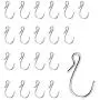 HNYYZL 20 Pack S Shaped Hooks Stainless Steel Metal Hangers Hanging Hooks for DIY Crafts, Hanging Jewelry, Key Chain, Tags, Fishing Lure, Net Equipment