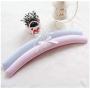 DNJKSA Top Grade Pretty Pink Blue Stripe Cotton Padded Satin Clothes Hanger, Fancy Rack for Dress Blouse Shirts (5 Pieces/Lot)(Random Color)