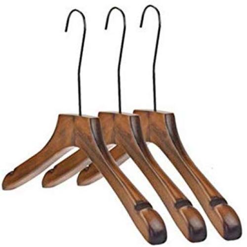 10 pcs/lot Wooden Clothes Hangers Solid Wood Trousers Hanger Pants Rack Clothing Shop Display