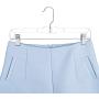 Titan Mall 14 inch Skirt Hangers, Pants Hangers, Trouser Hangers, Clothes Hangers, Clear Hangers, Plastic Pant Hangers with Clips (12 PCS)