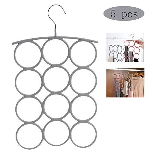 HJYPYJ Magic Hanger,Multifunction Magical Hangers,Home Tie Scarf Storage Hanger,Space-Saving Organizer Hangers, Reasonable Spacing/Gray / 5 pcs HJYPYJ Magic Hanger,Multifunction Magical Hangers,Home Tie Scarf Storage Hanger,Space-Saving Organizer Hangers, Reasonable Spacing/Gray / 5 pcs