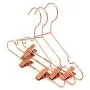 KOOBAY 50Pack 13" Rose Copper Gold Shiny Metal Wire Top Clothes Hangers with Clips for Shirts Coat Storage & Display KOOBAY 50Pack 13" Rose Copper Gold Shiny Metal Wire Top Clothes Hangers with Clips for Shirts Coat Storage & Display