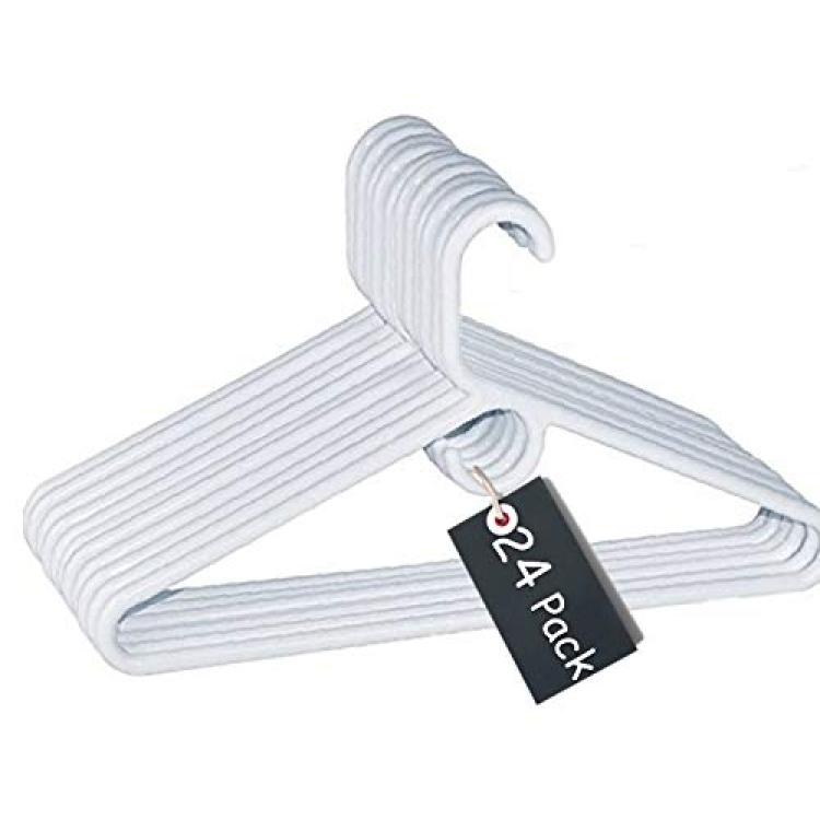 Sharpty White Plastic Hangers, Plastic Clothes Hangers Ideal for