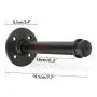 Sumnacon 2 Pcs 7.7 Inch Industrial Pipe Clothes Bar - Heavy Duty Rustic Metal Coat Hanger with Screws, Wall-Mounted Garment Holder Rack for Bedroom/Bathroom/Cabinet/Boutique/Clothing Store, Black Sumnacon 2 Pcs 7.7 Inch Industrial Pipe Clothes Bar - Heavy Duty Rustic Metal Coat Hanger with Screws, Wall-Mounted Garment Holder Rack for Bedroom/Bathroom/Cabinet/Boutique/Clothing Store, Black