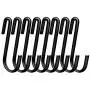 30 Pack Esfun Heavy Duty S Hooks Black S Shaped Hooks Hanging Hangers Pan Pot Holder Rack Hooks for Kitchenware Spoons Pans Pots Utensils Clothes Bags Towels Plants …
