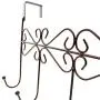 PerriRock 5 Hanger Rack - Decorative Metal Door Hooks Hanger Holder for Home Office Kitchen Use Coat Hook Rack (Brown)