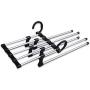dezirZJjx Pants Hangers Slacks Hangers, 5-in-1 Pants Hanger Wardrobe Jeans Retractable Storage, Clothes Rack Space Saver