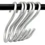 S-Shaped Hook for Closet Hooks, Bathroom Hooks, workshops and Other Heavy-Duty S-Shaped Hooks, Aluminum Alloy Metal Hooks, Length 105, Internal Opening 35, Diameter 6, mm (Solid) 6 Pieces S-Shaped Hook for Closet Hooks, Bathroom Hooks, workshops and Other Heavy-Duty S-Shaped Hooks, Aluminum Alloy Metal Hooks, Length 105, Internal Opening 35, Diameter 6, mm (Solid) 6 Pieces