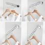 dingchi Folding Wall Mounted Clothes Hanger Rack Clothes Hook Stainless Steel with Swing Arm Holder Clothing Hanging System Closet Storage Organizer Heavy Duty Drying Rack Wall Mount Hanger