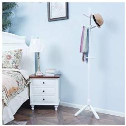 DUIHIDD Clothes Hangers Solid Wood Coat Rack Floor Home Bedroom Clothes Rack Hat Rack 44cm×176cm (Color : Wood Color)