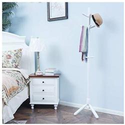 DUIHIDD Clothes Hangers Solid Wood Coat Rack Floor Home Bedroom Clothes Rack Hat Rack 44cm×176cm (Color : Wood Color)