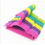 20Pcs/Set Portable Children Clothes Hanger Toddler Baby Clothes Coat Plastic Hangers Hook Household for Kids Random Color
