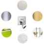 Codream Robe Hooks Heavy Duty 3M Self Adhesive Clothes Hats Towel Hangers for Kitchen Bathroom SUS 304 Stainless Steel Brushed Nickel Pack of 3 Units