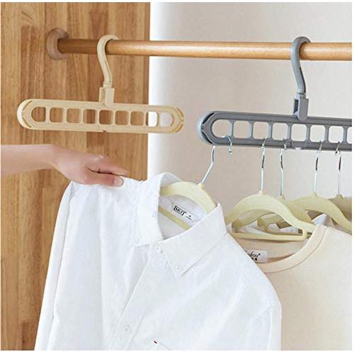 10pcs Random Color Multi-Port Support Circle Clothes Hanger Clothes Drying Rack Multifunction Plastic Scarf Clothes Hangers Hangers Storage Racks