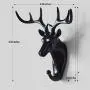 Creative Wall Decorations Animal Head Shaped Single Wall Hook / Hanger Resin Material for Hanging Clothes Coat Hats Keys Bags Purse Towels (Black Deer) Creative Wall Decorations Animal Head Shaped Single Wall Hook / Hanger Resin Material for Hanging Clothes Coat Hats Keys Bags Purse Towels (Black Deer)