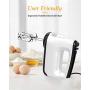 SUNDUO Hand Mixer Electric, 6-Speed 250W Handheld Mixer, 2 Beaters, 2 Dough Hooks, Turbo Boost, Eject Button, Portable Kitchen Mixer for Baking, Bread Maker, Cake Mixer, Egg Whisk