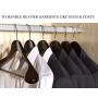 EAZONE Solid Wooden Extra-Wide Shoulder Suit Coat Hangers Wooden Coat Hangers with Non Slip Pants Bar and 360 Swivel Hook Retro Finish, 6-Pack EAZONE Solid Wooden Extra-Wide Shoulder Suit Coat Hangers Wooden Coat Hangers with Non Slip Pants Bar and 360 Swivel Hook Retro Finish, 6-Pack