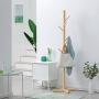 CWJ Coat Rack-Hanger Floor Bedroom Simple Cross Base Solid Wood Childrens Clothes Rack Living Room Hangers Sturdy Space Saving Storage Rack