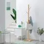 CWJ Coat Rack-Hanger Floor Bedroom Simple Cross Base Solid Wood Childrens Clothes Rack Living Room Hangers Sturdy Space Saving Storage Rack