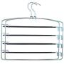 comingfit 2 Pack of Pants Hangers, No Slip Multi Pant Hanger for Jeans Trousers, Skirts, Scarf, 5 Swing Arms Pant Rack