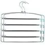 comingfit 2 Pack of Pants Hangers, No Slip Multi Pant Hanger for Jeans Trousers, Skirts, Scarf, 5 Swing Arms Pant Rack