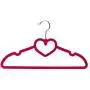 BriaUSA Clothes Hangers Heart Shaped Slim, Sturdy with Steel Swivel Chrome Hooks ? Dark Pink ? Boxes of 20