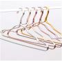 10pcs Random Color Cloth Hanger Durable Antideformation Aluminium Alloy Closet Adult Skirt Dress Clothing Towel Storage Rack Closet Space Saver