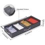 Lifewit Under Bed Clothes Organizer Large Adjustable Dividers Storage Bag with Durable Fabric, Reinforced Handle, 4 Clear Window for Clothing, Shoes, Blankets, Sweaters, Toys, Grey, 2 Pack
