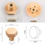 Nordic Wooden Dot Hooks Screws Shape Wall Clothes Hanger Buttons Shape Coat Rack for Bag Home Decorative Clothes Rack,4Pcs-Set