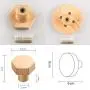 Nordic Wooden Dot Hooks Screws Shape Wall Clothes Hanger Buttons Shape Coat Rack for Bag Home Decorative Clothes Rack,3Pcs-Set