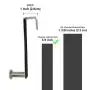 Over The Door Hooks for Cabinets and Cupboards, Shower Hooks Towel Hanger For Glass Door, Towel Hooks For Kitchen Bathroom Cabinets Cupboards, Stainless Steel Utility Hooks, Pack of 2 (Silver Model A)