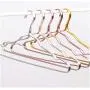 10pcs Random Color Cloth Hanger Durable Antideformation Aluminium Alloy Closet Adult Skirt Dress Clothing Towel Storage Rack Closet Space Saver