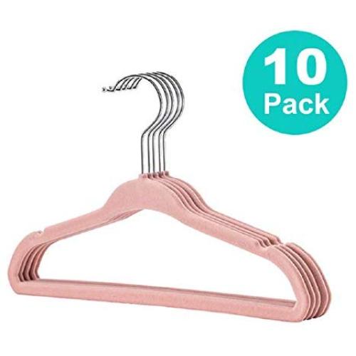 Boddenly 10/20/30 Pack Velvet Kids Hangers, Premium Kids Velvet Hangers, Space Saving Ultra Thin, Non Slip Childrens Hangers Use for Childrens Skirt Dress Pants, Clothes Hangers