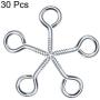 uxcell 1.6 inches Screw Eye Hooks Self Tapping Screws Carbon Steel Screw-in Hanger Eye-Shape Ring Hooks 30pcs uxcell 1.6 inches Screw Eye Hooks Self Tapping Screws Carbon Steel Screw-in Hanger Eye-Shape Ring Hooks 30pcs