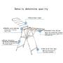 Drying Space Su Stainless Steel Floor Type Collapsible Clothes Hanger，Indoor and Outdoor Airing Rack Clothes Hanger Removable Towel Rack Shoe Rack