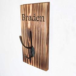 Personalized wall mounted hook - Backpack kids Holder - farmhouse rack- Personalized Name Sign - Kids rack - Bathroom towel hanger - Custom Wood Sign