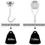 MHDMAG Swivel Swing Magnetic Hooks, Strong Refrigerator Hooks, Neodymium Magnet Hook for Picture Hanger, Grill, BBQ, Home, Kitchen, Office, Garage or Warehouse (4pack G25)